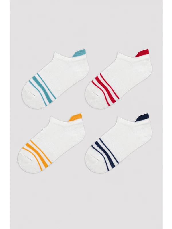 Penti Erkek Çocuk Colorful Lines 4lü Patik Çorap