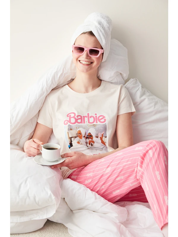 Penti Barbie Çok Renkli Pantolon Pijama Takımı