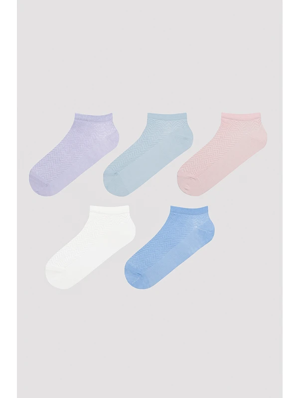 Penti Solid Colors Açık Mavi 5li Patik Çorap