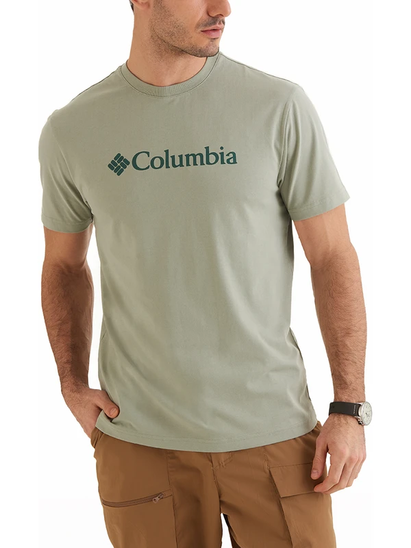 Columbia Csc M Basic Logo Brushed Erkek Kısa Kollu Outdoor T-Shirt CS0287-348
