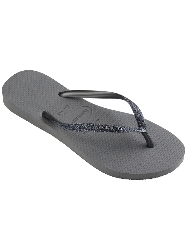 Havaianas Hav. Slım Glıtter Iı Grey/graphıte 41/42 Kadin Gri Terlik 4146975-3508