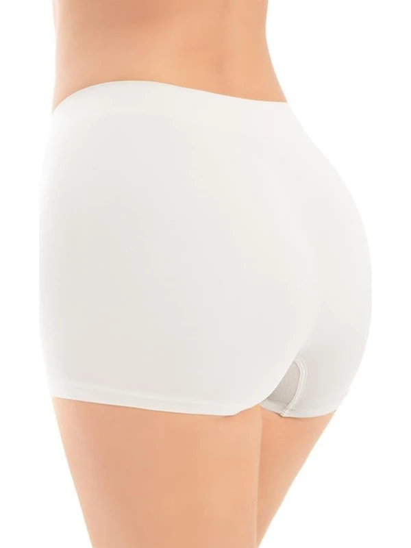 COTTONHILL Kadın Beyaz Ultra-Rahat Seamless Boxer