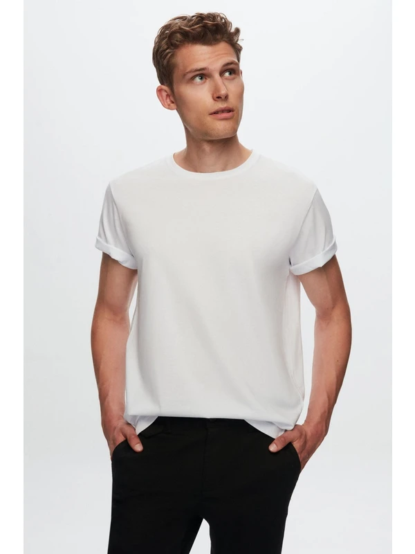 D's Damat  Oversize Beyaz T-Shirt 6HC14ORT02006