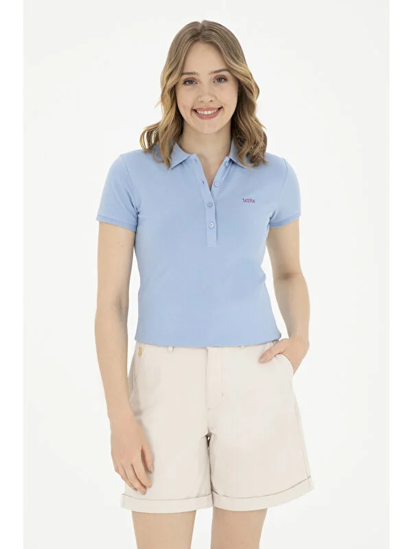 U.S. Polo Assn. Kadın Açık Mavi Tişört Basic 50285846-VR003