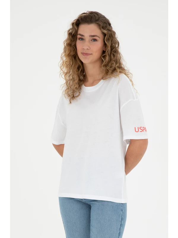 U.S. Polo Assn. Kadın Beyaz Tişört 50286107-VR013