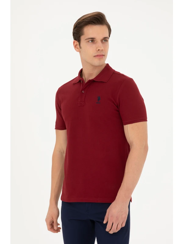 U.S. Polo Assn. Erkek Bordo T-Shirt Basic 50279613-VR014