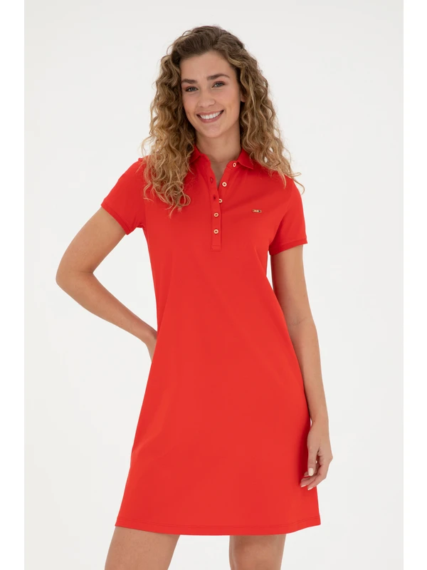 U.S. Polo Assn. Kadın Kırmızı Elbise (Örme) 50285859-VR030