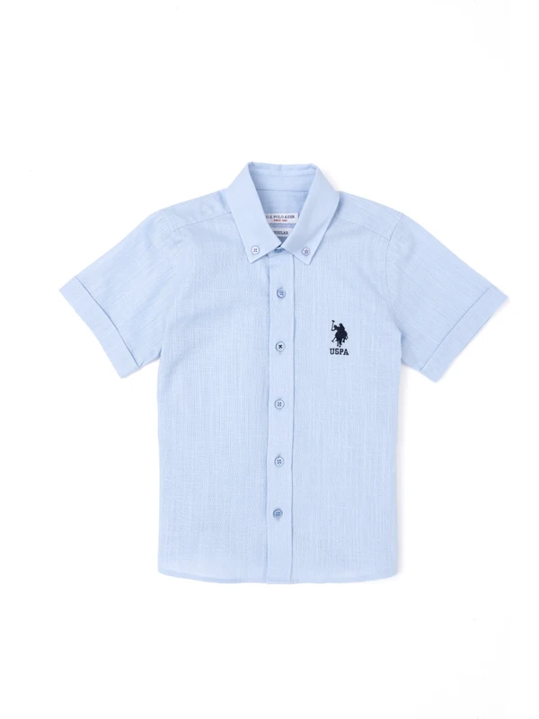 U.S. Polo Assn. Erkek Çocuk Açık Mavi Gömlek Kısa Kollu 50289430-VR003