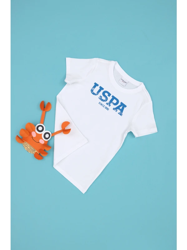 U.S. Polo Assn. Erkek Çocuk Beyaz T-Shirt Basic 50284816-Vr013