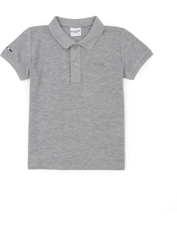 U.S. Polo Assn. Erkek Çocuk Gri Melanj Tişört Basic 50292129-VR086