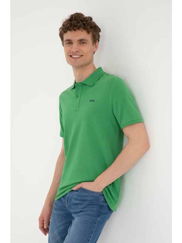 U.S. Polo Assn. Erkek Yeşil Tişört Basic 50284641-VR054