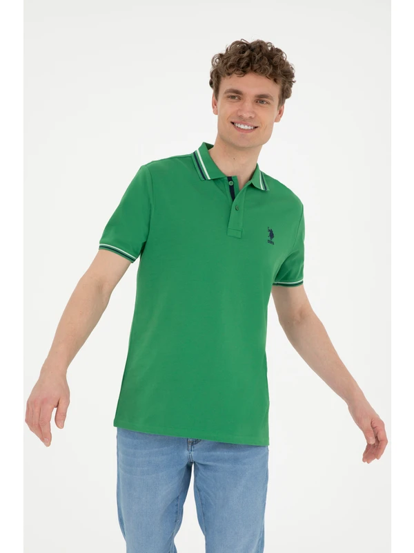U.S. Polo Assn. Erkek Yeşil Tişört Basic 50284639-VR054