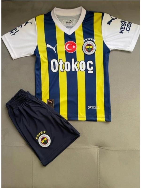 Sidas Fenerbahçe Otokoç 23/24 Sezon Lacıvert Şortlu Çocuk Futbol Forma Takımı 4lü Set WWWR123
