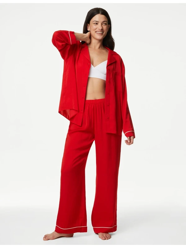 Marks & Spencer Regular Fit Dream Satin™ Pijama Takımı