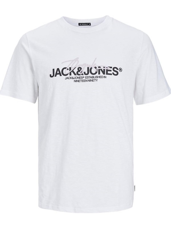 Jack & Jones JORLUCCA BRANDING CREW NECK - Camiseta Estampada - Bright White/blanco - Zalando.es