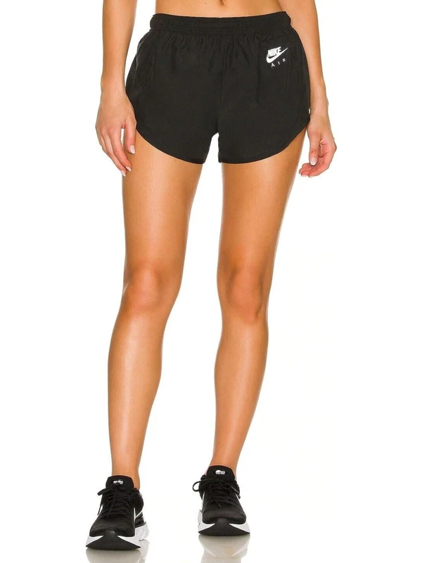 Nike Air Dry Fit Shorts Black Astarlı 2 Cepli Kadın Koşu Şortu Siyah