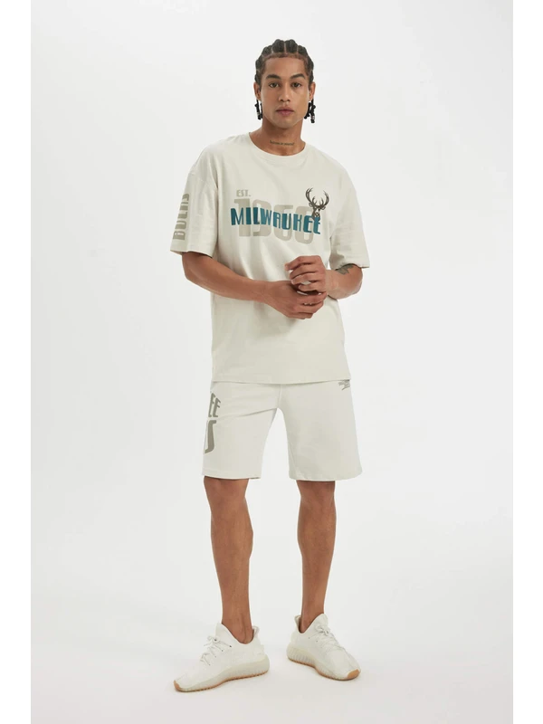 DeFactoFit NBA Milwaukee Bucks Regular Fit Kısa Paça Şort Y3016AZ24SM