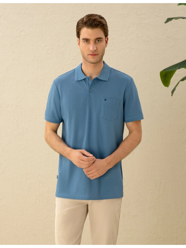 Pierre Cardin Erkek Koyu Mavi Regular Fit Basic Tişört 50291576-VR032