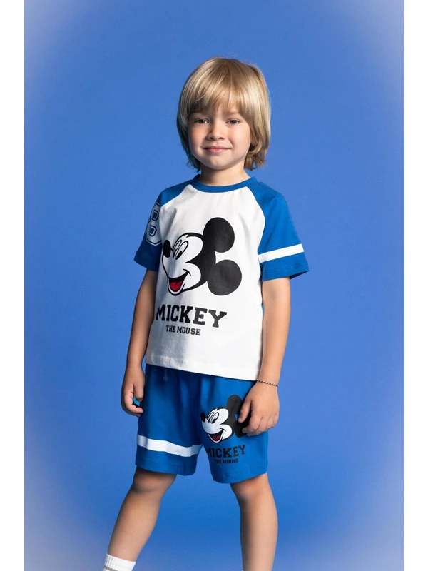 DeFacto Erkek Bebek Disney Mickey & Minnie Bisiklet Yaka Kısa Kollu Tişört C5340A524SM