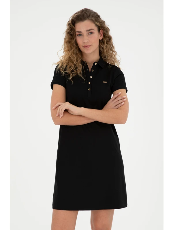 U.S. Polo Assn. Kadın Siyah Elbise (Örme) 50285859-VR046
