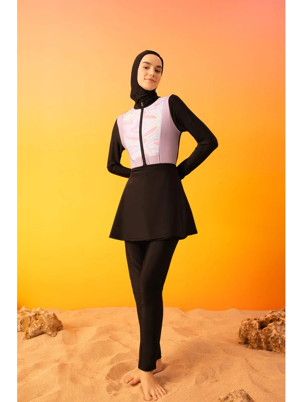 DeFacto Regular Fit 4'lü Burkini Tesettür Mayo Takım B5230AX24SM