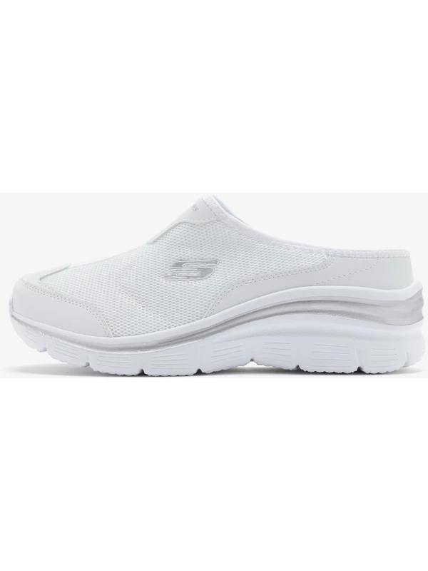 Skechers Fashion Fit Kadın Beyaz Arkası Açık Spor Ayakkabı 12714TK Wht