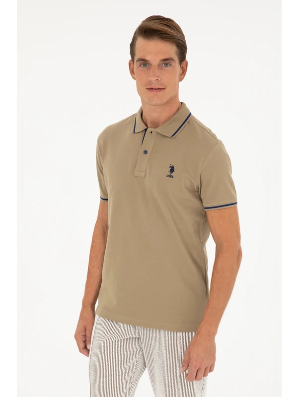 U.S. Polo Assn. Erkek Haki Tişört Basic 50284631-VR027