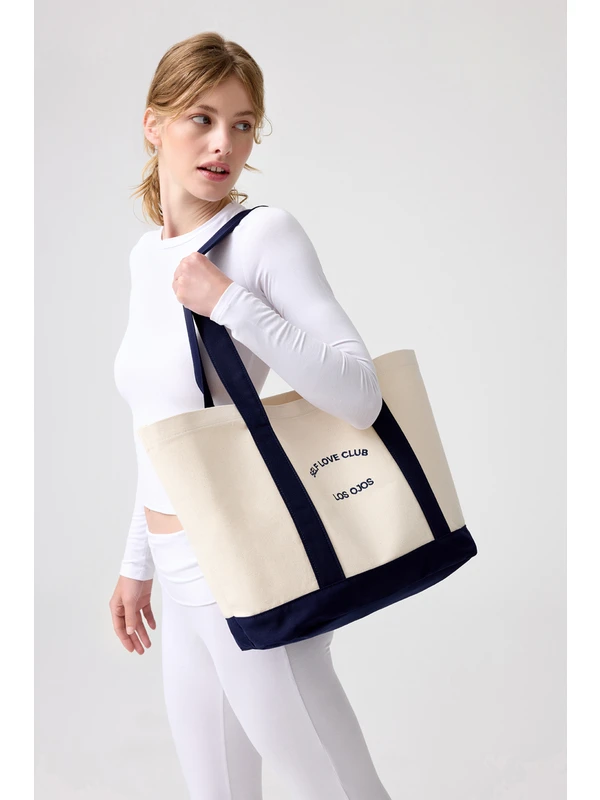 Los Ojos x Melodi Pamuklu Çanta Shopper Bag
