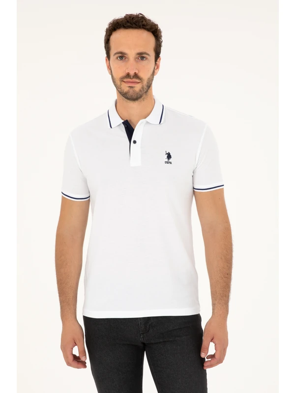 U.S. Polo Assn. Erkek Beyaz Tişört Basic 50284631-VR013