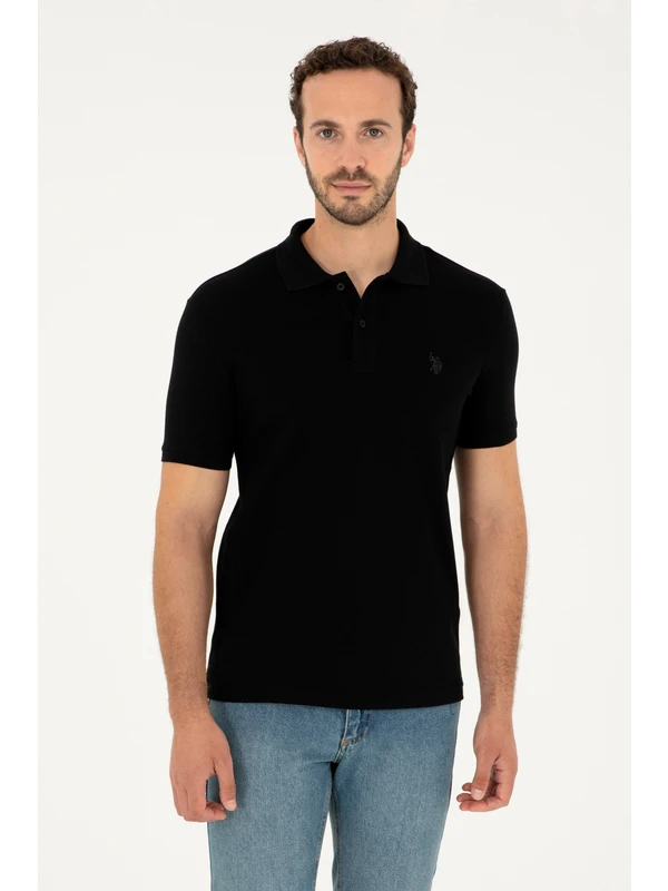 U.S. Polo Assn. Erkek Siyah Tişört Basic 50294223-VR046