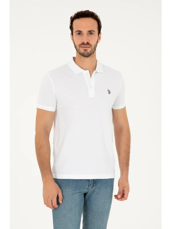 U.S. Polo Assn. Erkek Beyaz Tişört Basic 50294223-VR013