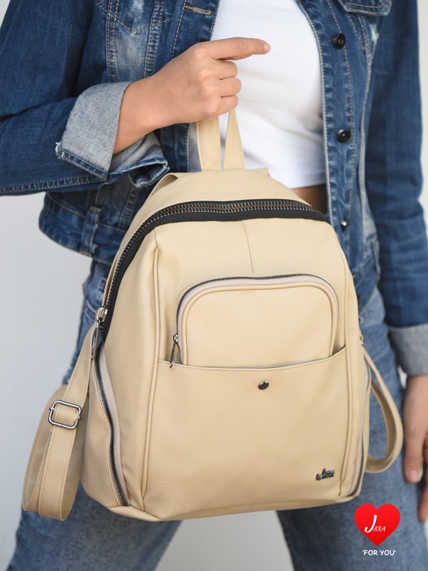 Jara Bag Freya Yıkama Deri Sırt Çantası görsel 2