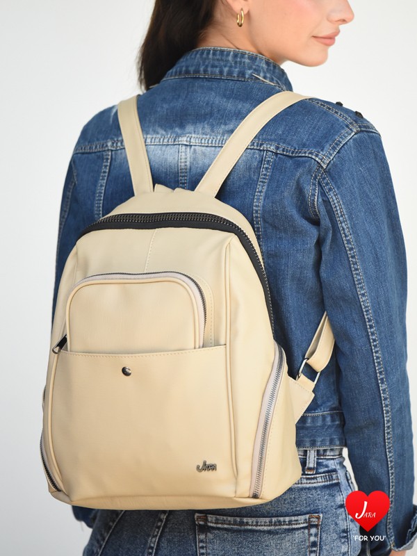 Jara Bag Freya Yıkama Deri Sırt Çantası görsel 3