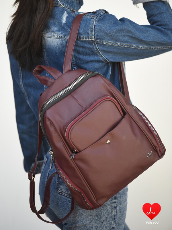 Jara Bag Freya Yıkama Deri Sırt Çantası görsel 6