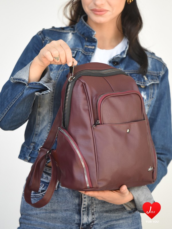 Jara Bag Freya Yıkama Deri Sırt Çantası görsel 7
