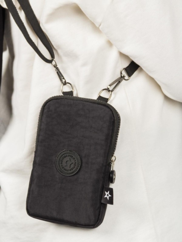 Sannora Bags Unisex Su Geçirmez Krinkıl Mini Telefon Cüzdan ve Pasaport Boyun Askılı Çapraz Omuz Çanta. görsel 6