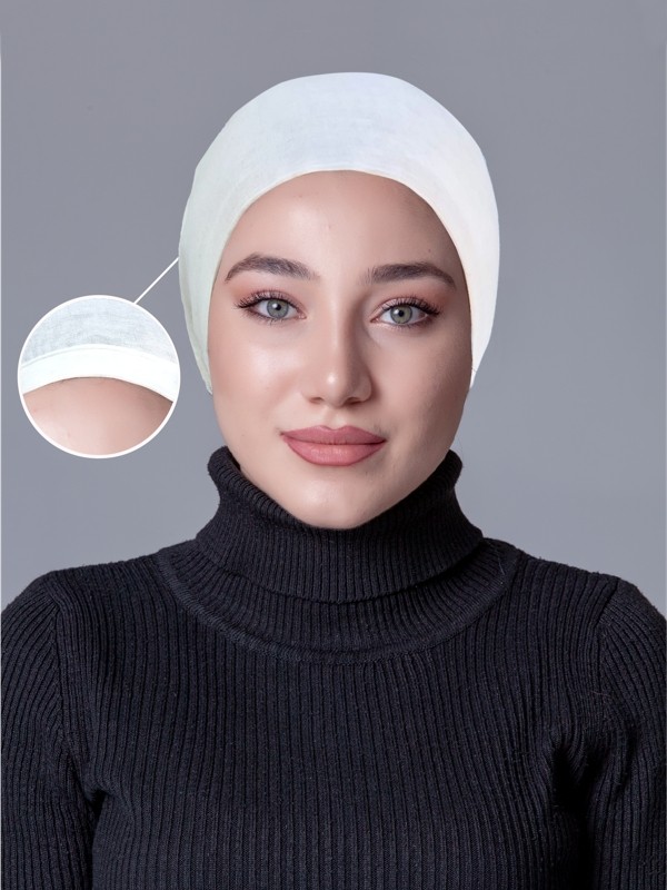 Nanak Beyaz Tülbent Kaymayan Bone