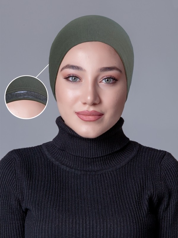 Nanak Taş Rengi Likralı Kaymayan Bone görsel 4