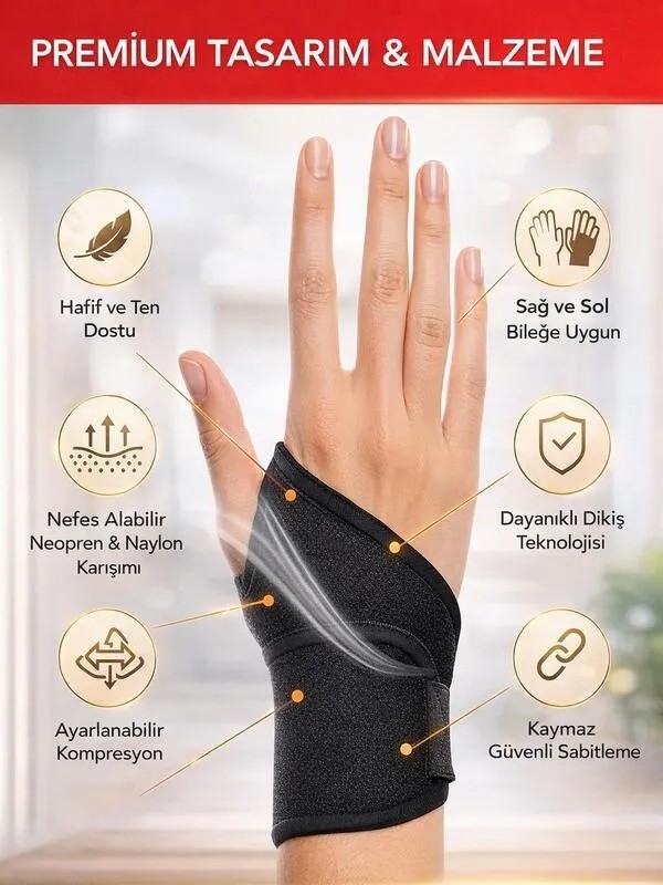 Ankaflex Exp El Bilek Ateli Medikal Ortopedik Spor Bandı Statik Splinti Bilekliği Incinme Burkulma Aparatı görsel 3