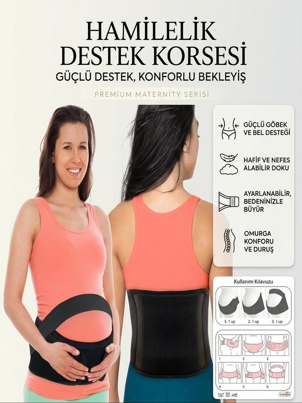 Ankaflex Hamile Korsesi Bel Destekli Korse Doğum Öncesi Destek Korsesi Ayarlanabilir Beden Doğum Gebelik Korsesi