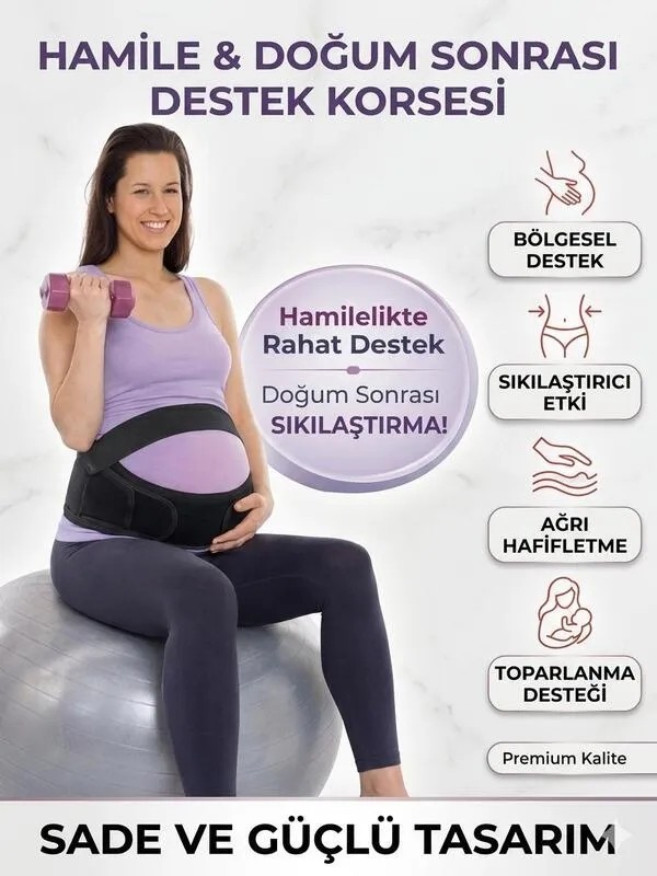 Ankaflex Hamile Korsesi Balenli Bel Pelvis Destek Kemeri Doğum Öncesi Gebelik Desteği Doğum Sonrası Karın Toparlayıcı Korse