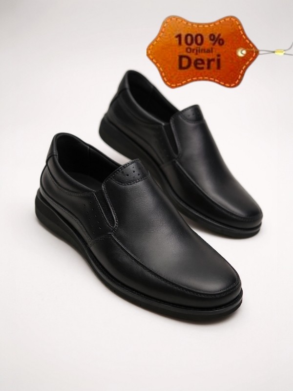 Magic Shoes Erkekler İçin Magic Shoes Klasik Mevsimlik Baba Ayakkabısı Düz Tabanlı 100% Orijinal Deri