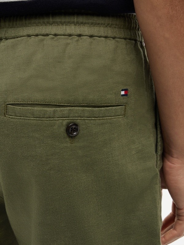 Tommy Hilfiger Dover 8 Po Sorona Lınen 2/2 Erkek Yeşil Şort - MW0MW44353 görsel 4