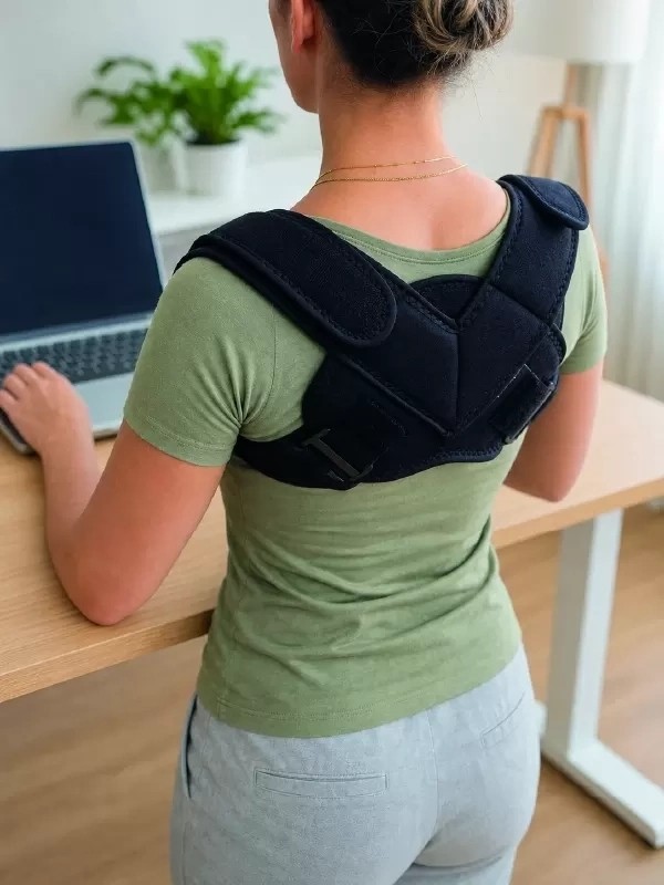 Midas Toptan Home Dik Duruş Aparatı Klavikula Köprücük Kemiği ve Omuz Destekleyici Bandaj görsel 2