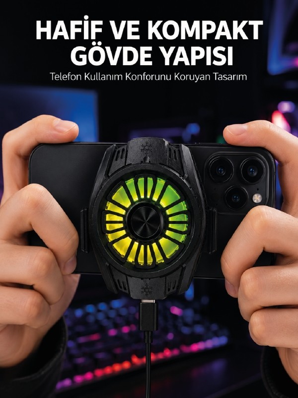 Esranın Dünyası Telefon ve Tablet Uyumlu Manyetik Mobil Soğutucu Fan - Lisinya