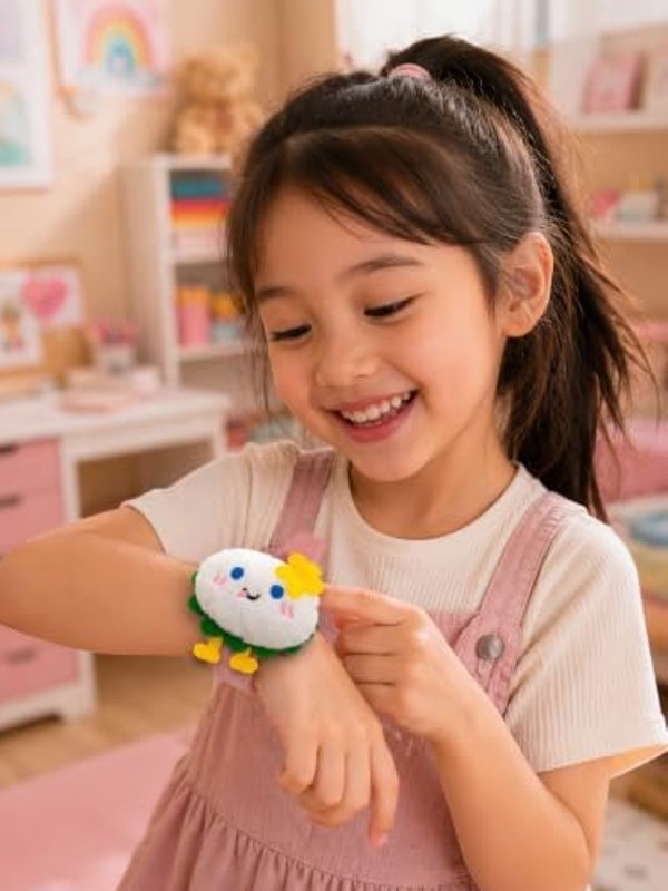 Aesco Mochi Peluş Yumurta Bileklik, Sarılan Slap Bileklik, Çok Amaçlı görsel 2