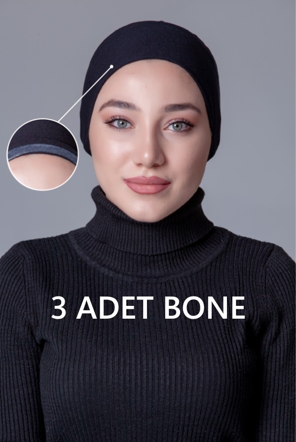 Nanak 3 Adet Nanak Siyah Penye Kaymayan Bone