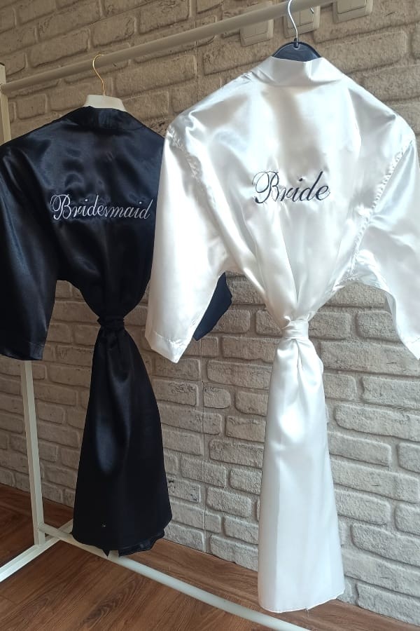 Lasilla 1 Adet Bride Sabahlık, 1 Adet Nedime Sabahlık Set, 2 'li Set