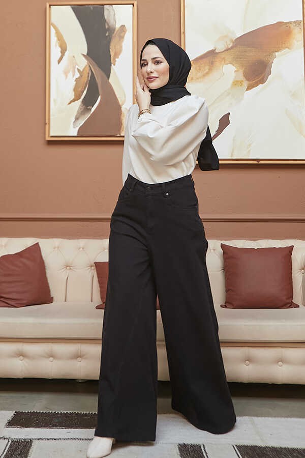 Neways 1162-GABARDIN Pantolon Etek Siyah