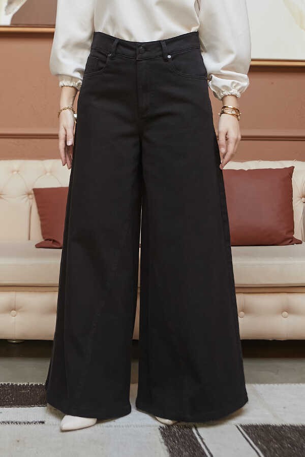 Neways 1162-GABARDIN Pantolon Etek Siyah görsel 4